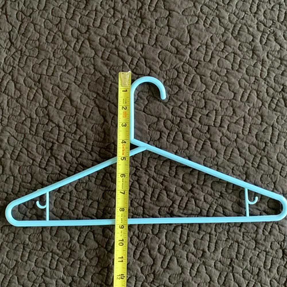 PREMIUM Plastic Clothes Hangers 20 Pc Blue Heavy Duty Durable